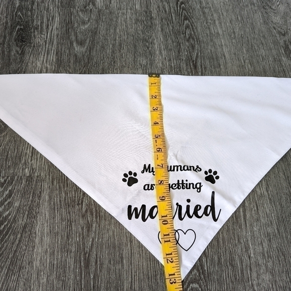 2/$15 Dog Bandana-Wedding Triangle/Adjustable-For Medium/Large-Black/Whi… - Picture 3 of 3